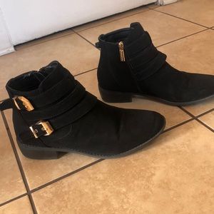 Black Buckle Booties